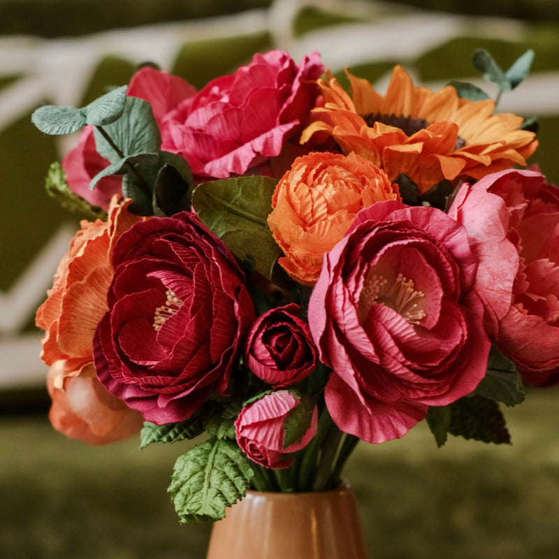Bouquet fleurs en papier Zao