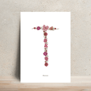 Affiche A4 herbier lettre rose