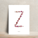 Affiche A4 herbier lettre rose