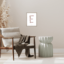 Affiche A4 herbier lettre rose