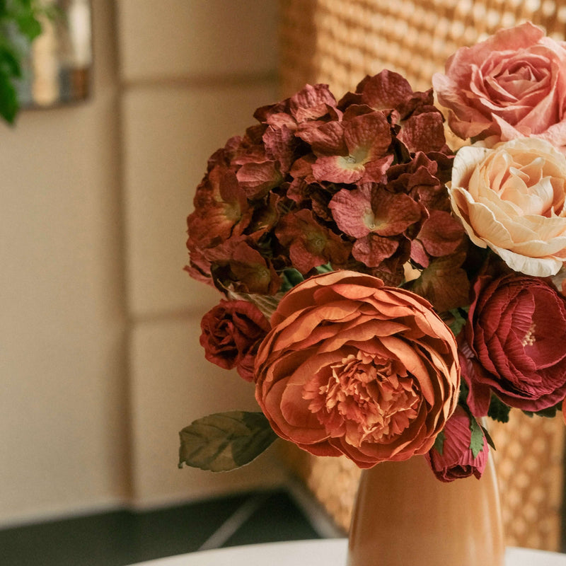 Bouquet fleurs en papier Mucha