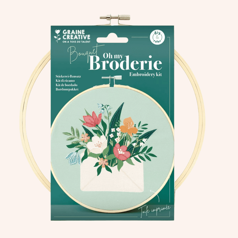Kit broderie bouquet ø20cm