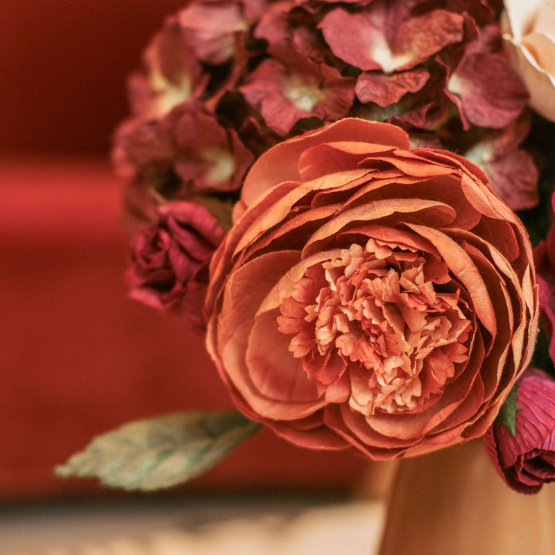 Bouquet fleurs en papier Mucha