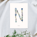 petite-affiche-herbier-lettre-flowrette-bleue