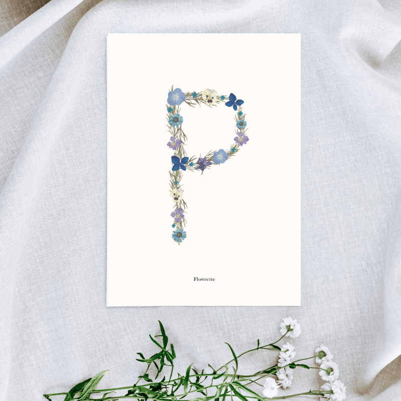 petite-affiche-herbier-lettre-flowrette-bleue