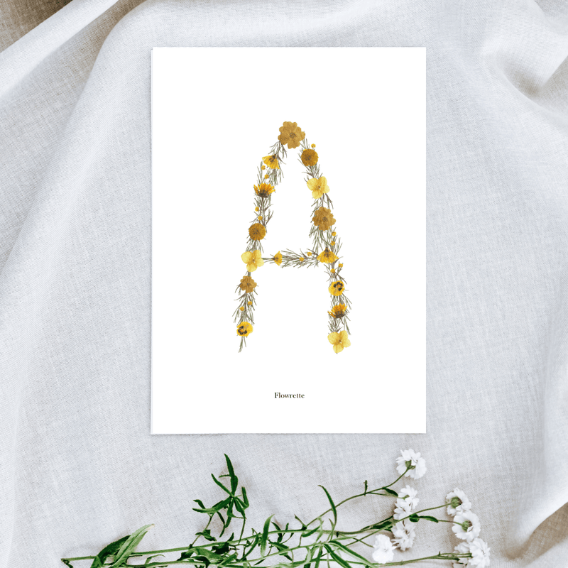 petite-affiche-jaune-herbier-lettre-alphabet