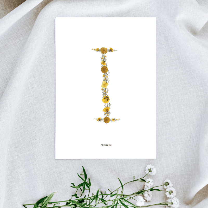 Affiche A5 herbier lettre jaune