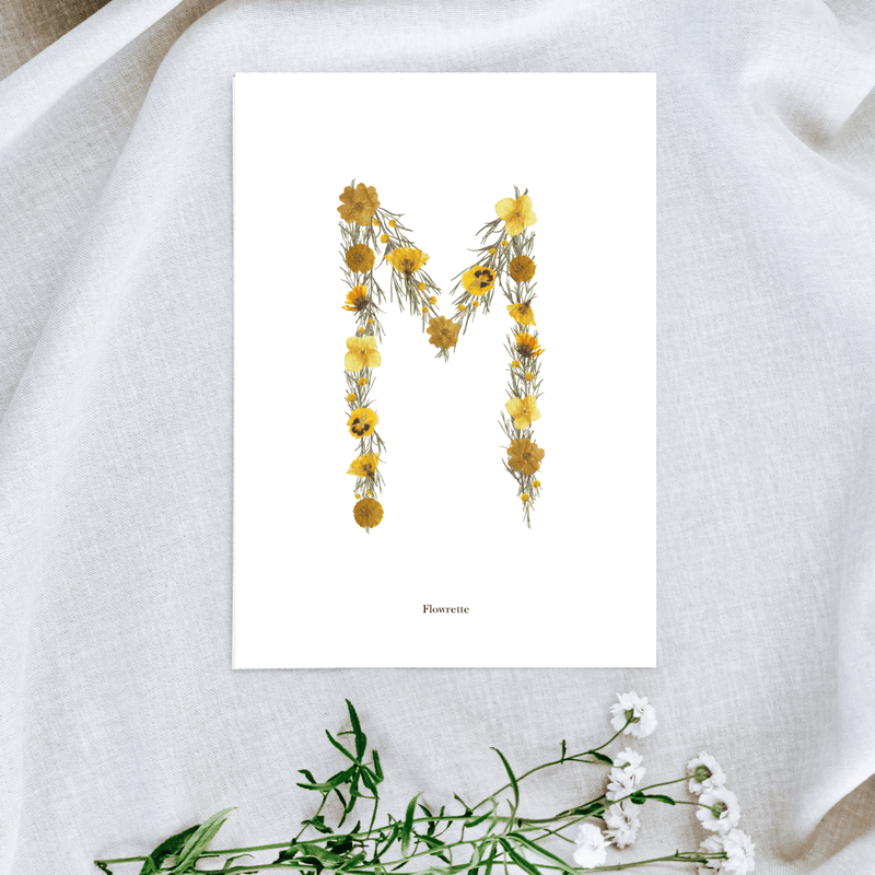 Affiche A5 herbier lettre jaune