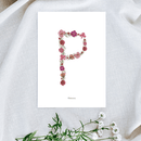 Affiche A5 herbier lettre rose