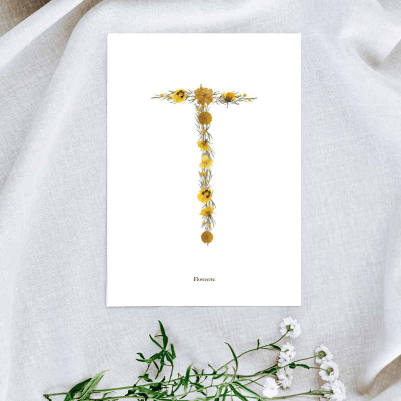 Affiche A5 herbier lettre jaune