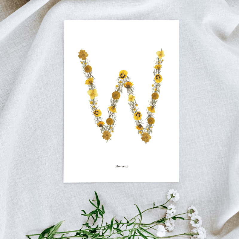 Affiche A5 herbier lettre jaune