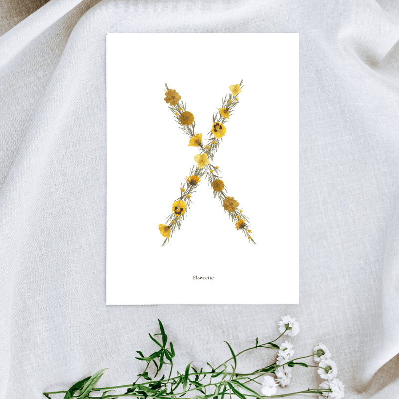 Affiche A5 herbier lettre jaune