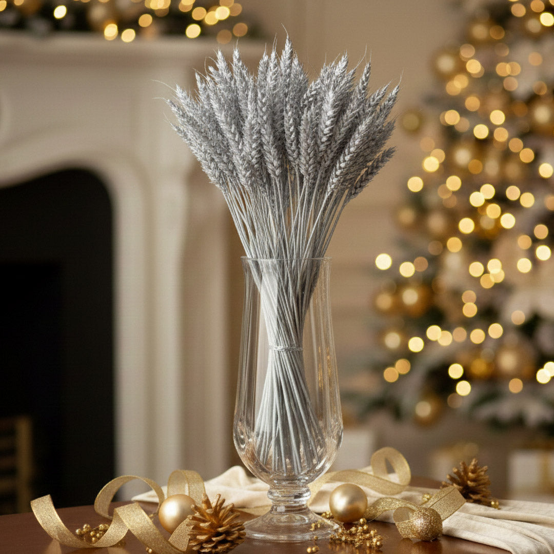 Bota de trigo plateada