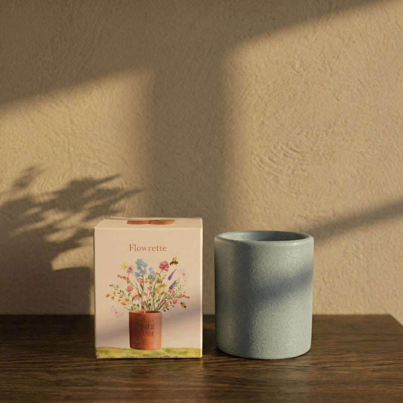 Bougie Amour Bleu pailleté