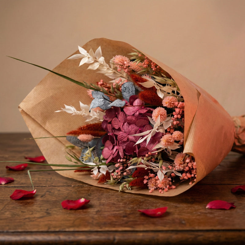 Saint Valentin bouquet de fleurs séchées Flowrette