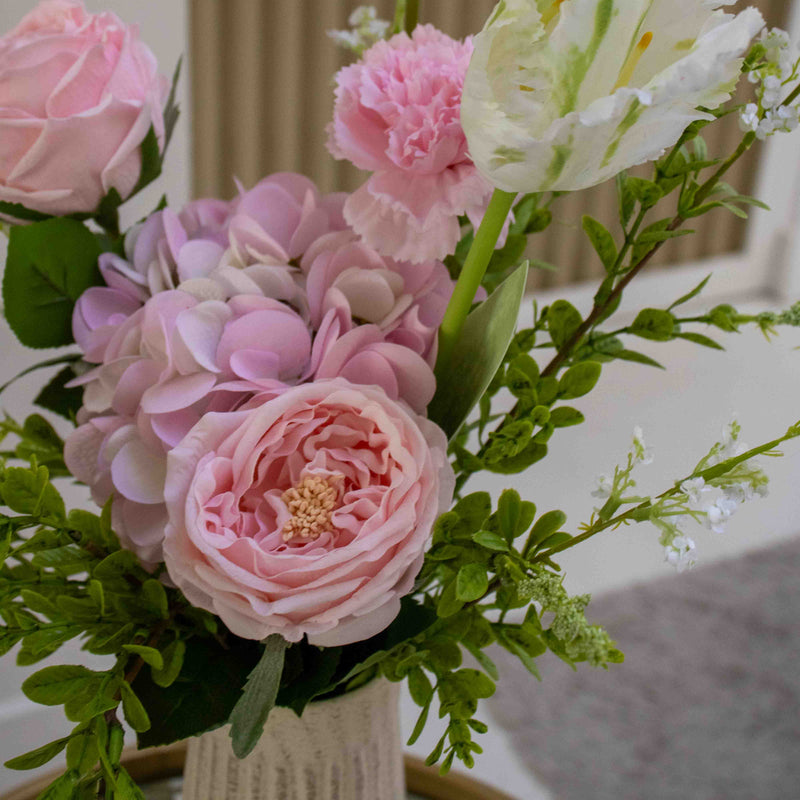 Bouquet Catherine fleurs artificielles, composition florale réaliste, déco intérieure, sans entretien