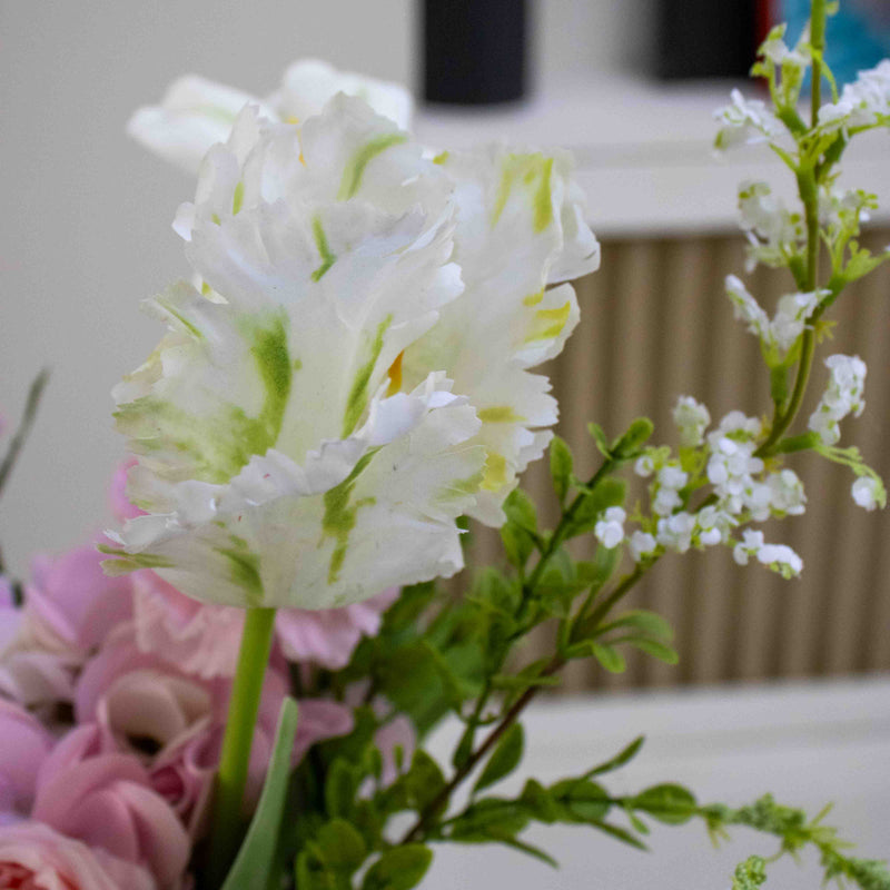 Bouquet Catherine fleurs artificielles, composition florale réaliste, déco intérieure, sans entretien