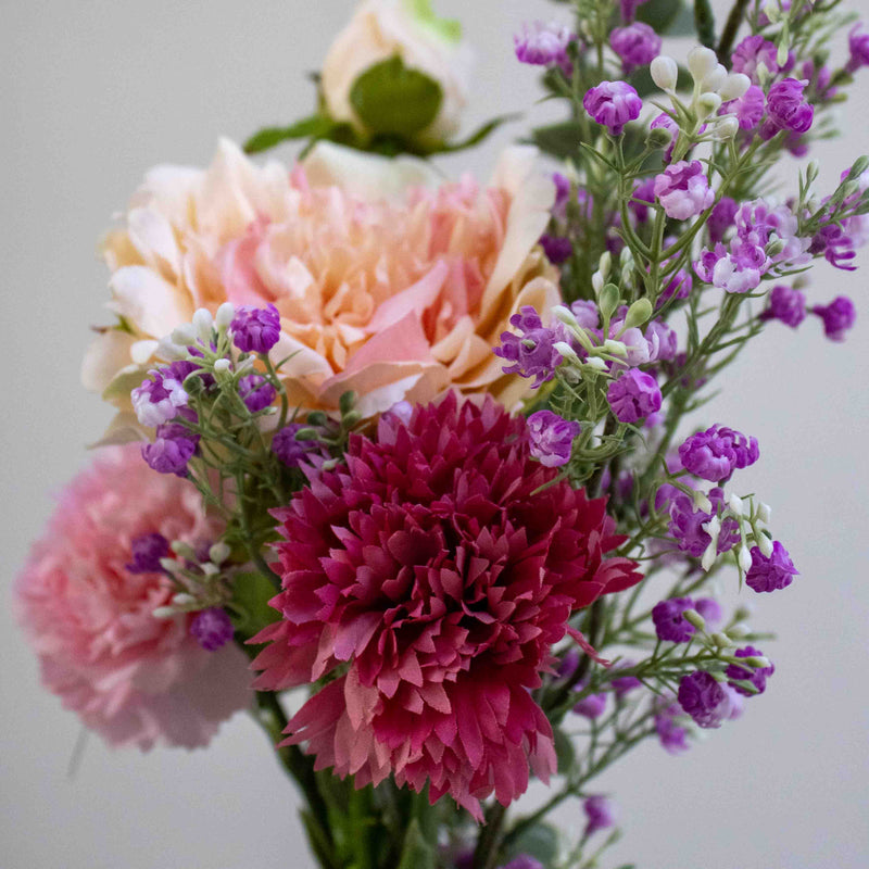 Bouquet Eleanor fleurs artificielles, composition florale réaliste, déco intérieure, sans entretien