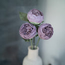 Purple paper peony button