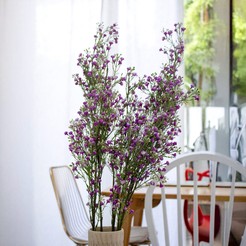 Gypsophile mauve artificielle à la tige x5, fausse fleur délicate, déco florale intérieure