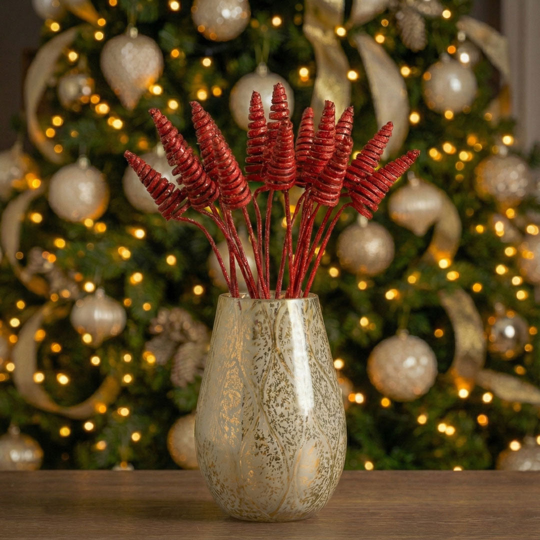 Cono de caña seca Rojo