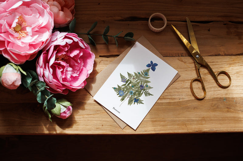 Blue Christmas Tree Postcard