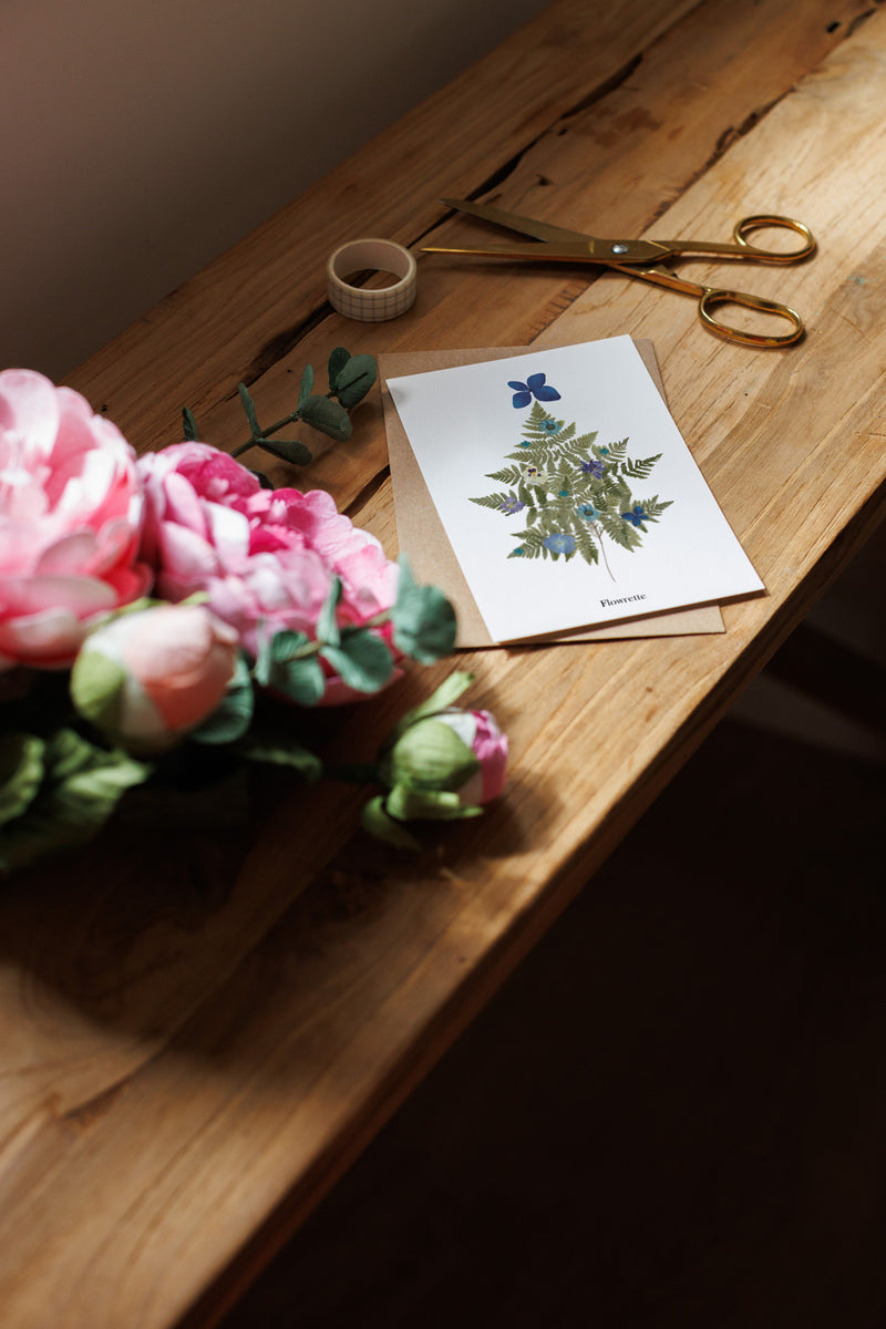 Blue Christmas Tree Postcard