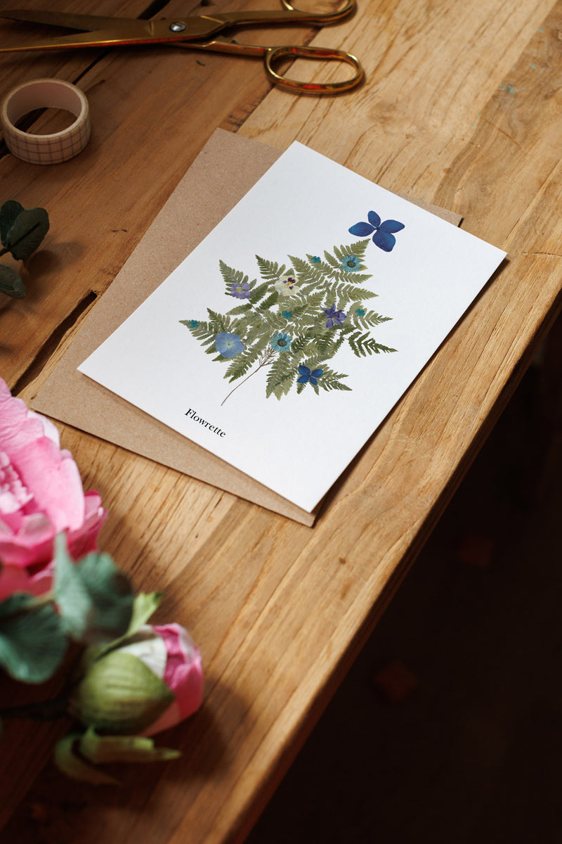 Blue Christmas Tree Postcard