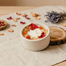 Flowery candle nuts and honey