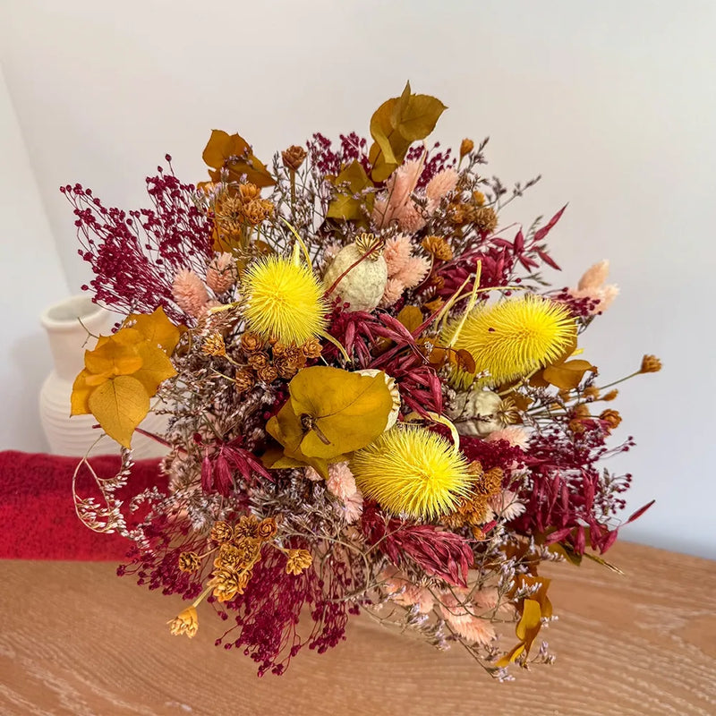 Bouquet fleurs séchées et stabilisées Edouard