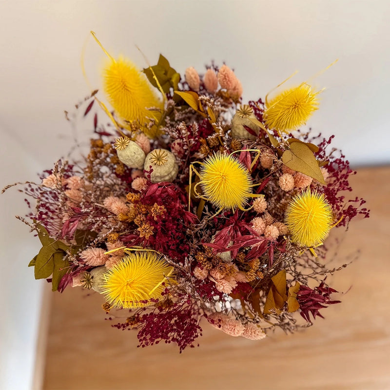 Bouquet fleurs séchées et stabilisées Edouard