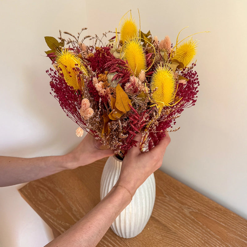 Bouquet fleurs séchées et stabilisées Edouard