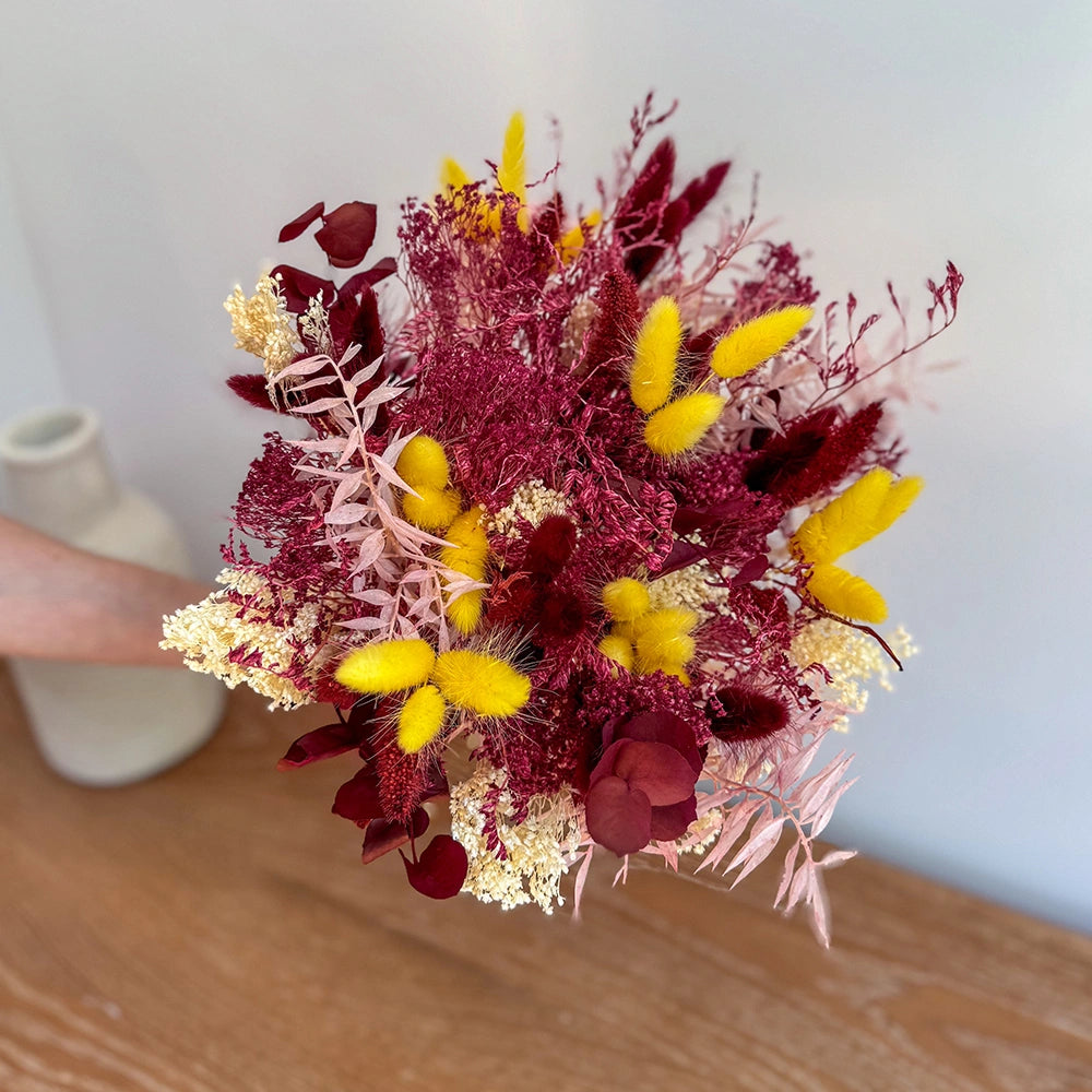 Bouquet fleurs séchées et stabilisées Blaise