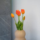 Bota de tulipán artificial naranja