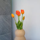 Bota de tulipán artificial naranja