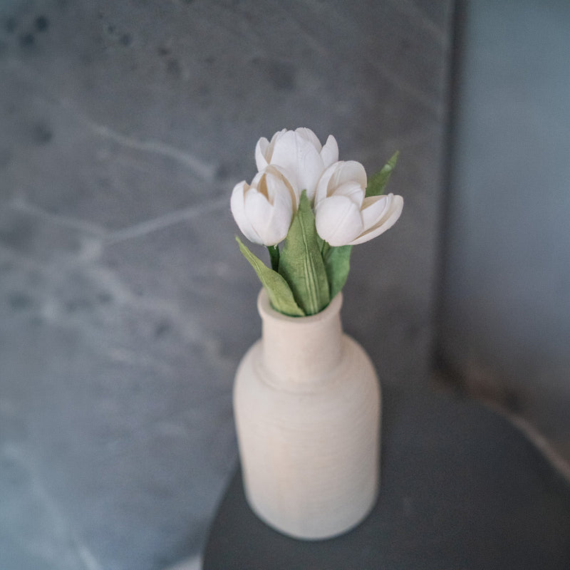 Mini tulipe en papier blanc