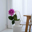 Petite rose violette artificielle à la tige x1, fausse fleur réaliste, déco florale intérieure