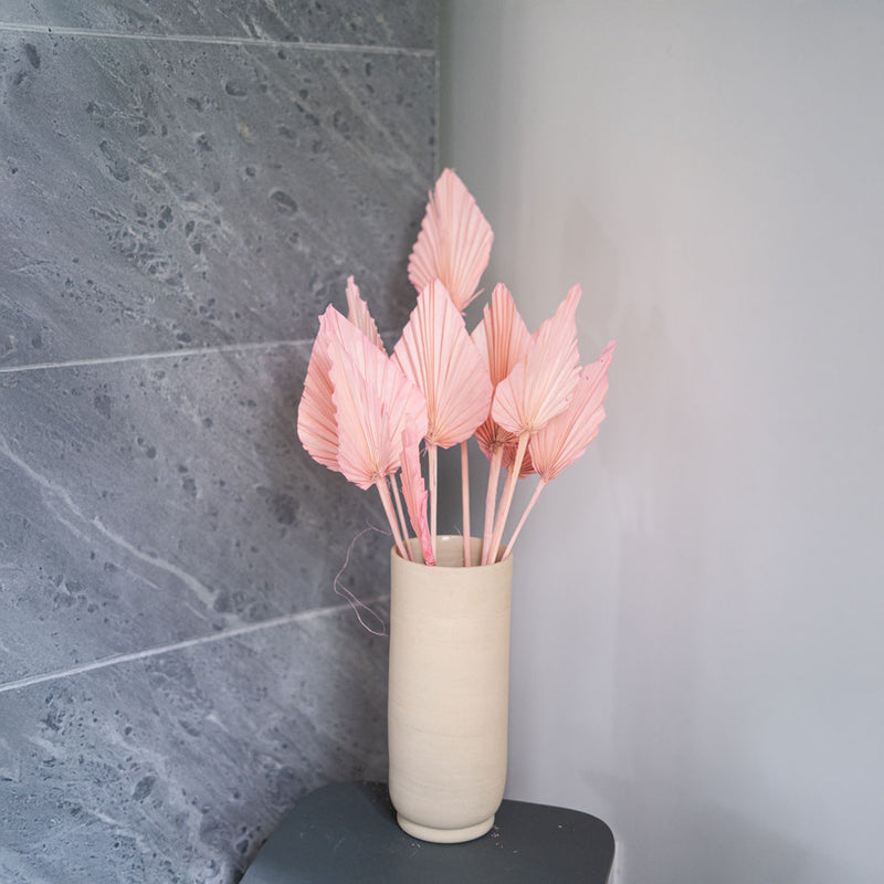 Petites feuilles de palme rose
