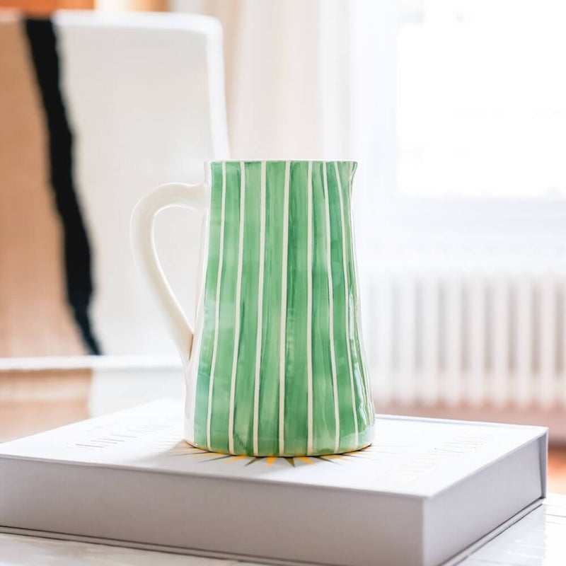 Pichet rayé vert