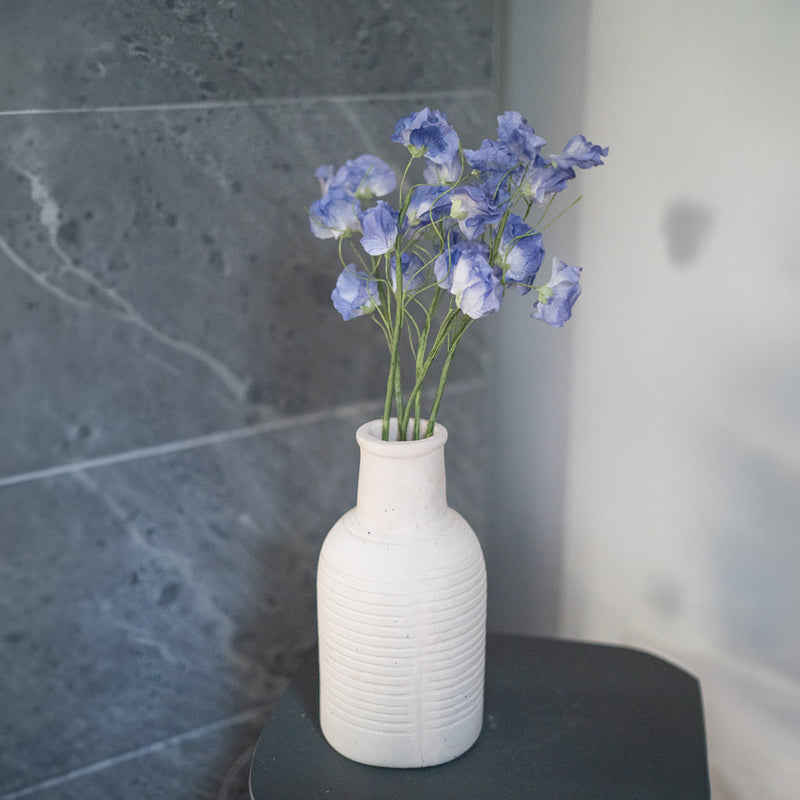 Sweet peas in blue paper