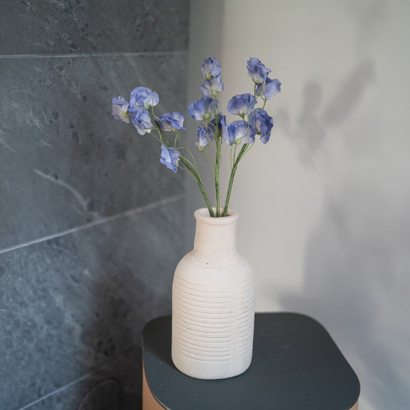 Sweet peas in blue paper