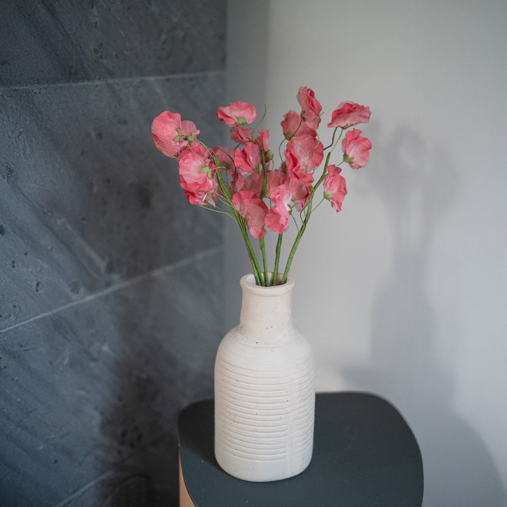 Sweet peas in dark pink paper