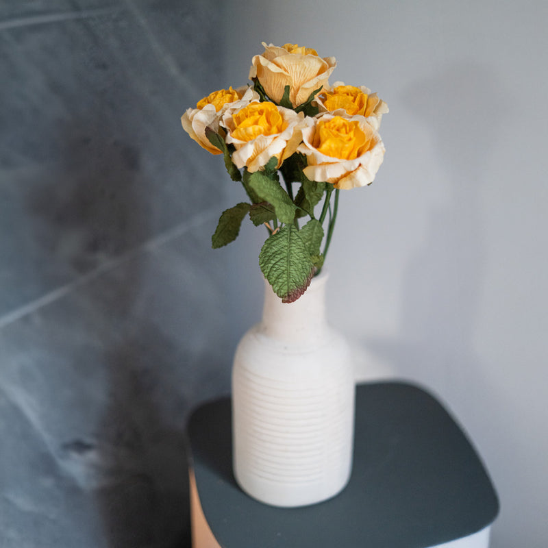 Rose Lady in yellow paper