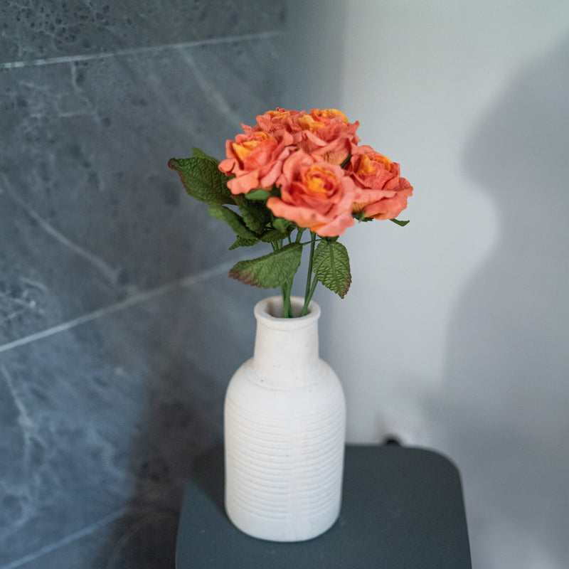 Rose Lady in orange paper