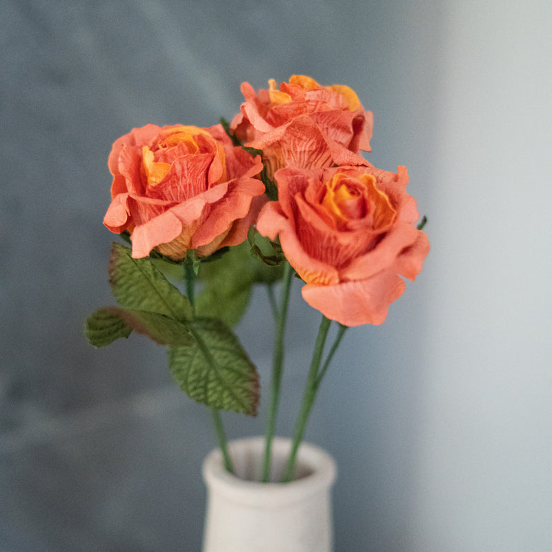 Rose Lady in orange paper