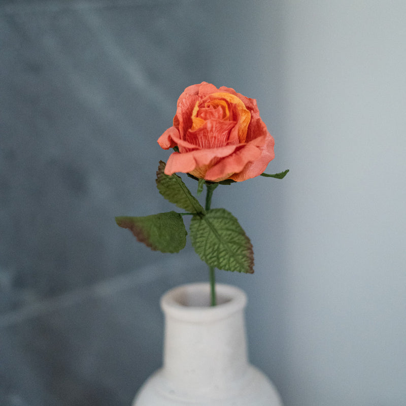 Rose Lady in orange paper