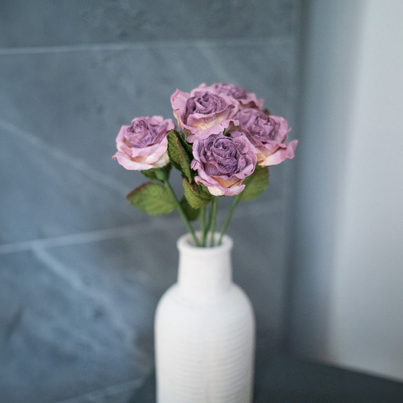 Rose Lady in purple paper