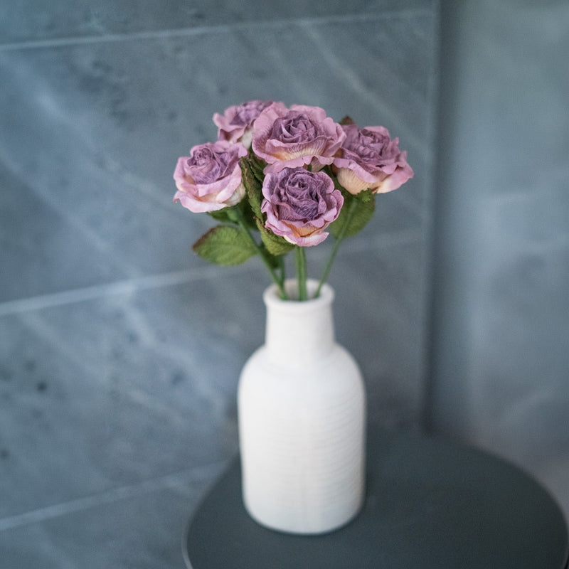 Rose Lady in purple paper