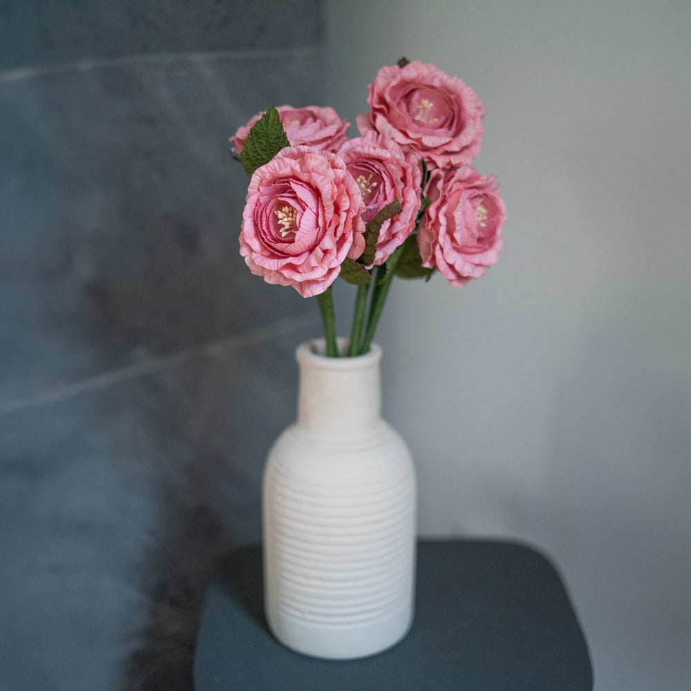 English rose in soft pink paper