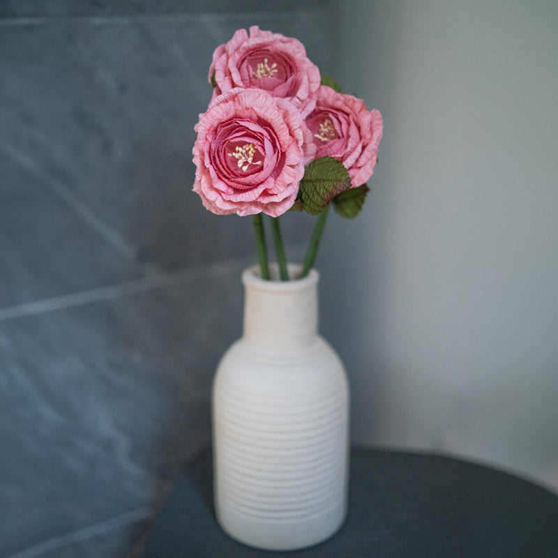 English rose in soft pink paper
